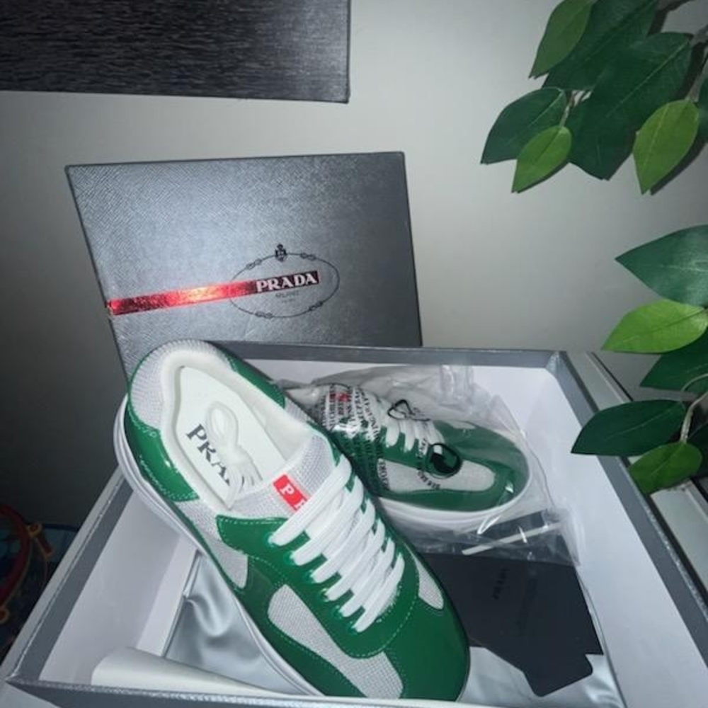 Prada Men's Green Sneakers - Picture 2 of 4